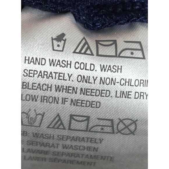 Floral Lace Wide Leg Pant M Blue Boho Hippie Indie Folk Western Classic Chic 80s - Picture 8 of 10